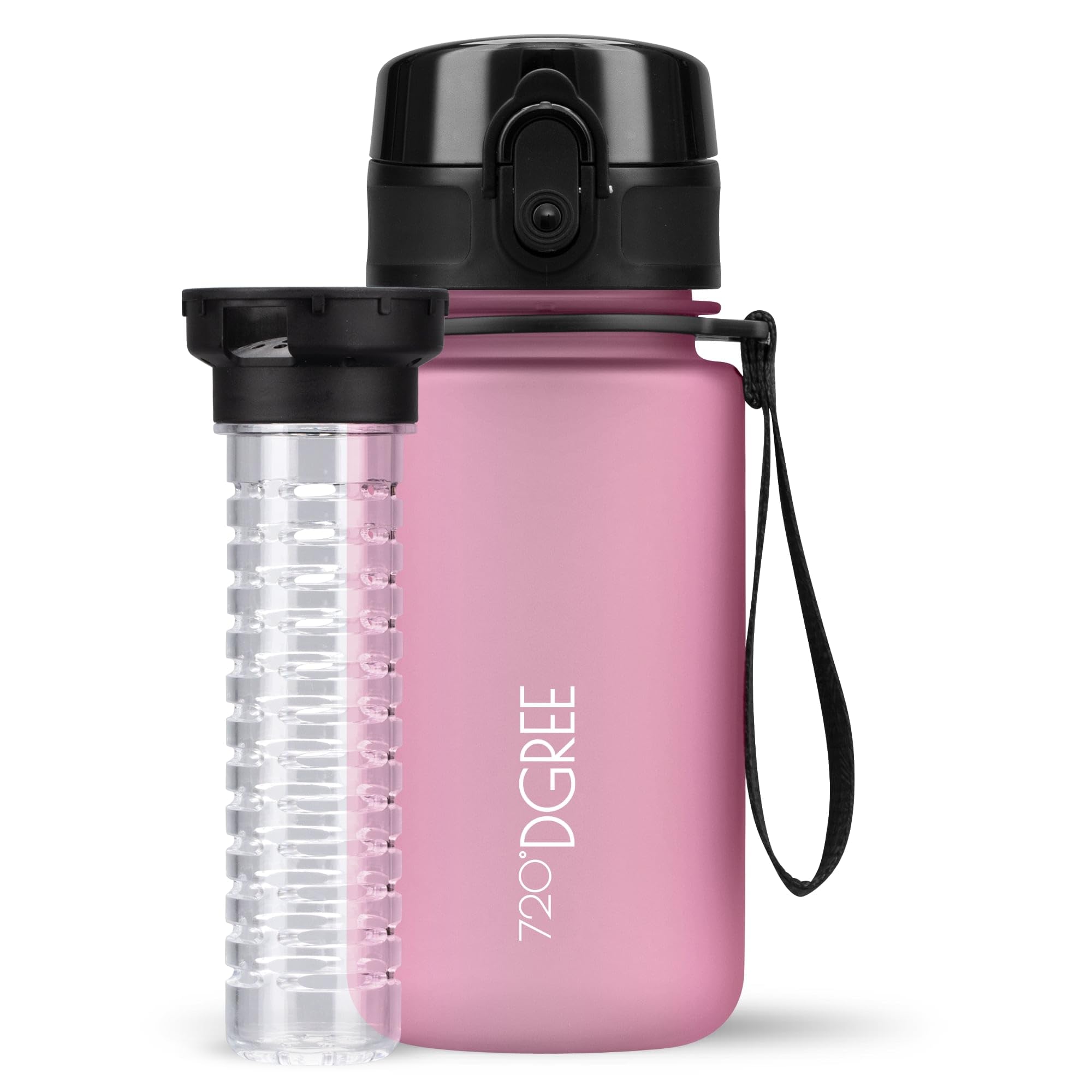720°DGREE UberBottle+Fruit Infuser Water Bottle, 350 ml – BPA-Free, Leak-Proof – Ideal for Children, School, Sports, Hiking, Camping, University, Travel, Work