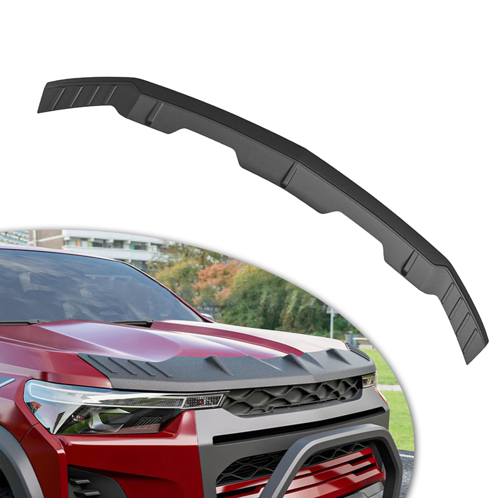 Photo 1 of 1PCS Hood Protector Compatible with 2019-2024 Chevy Silverado 1500 Accessories - Hood Shield Front Shield Deflector for Chevrolet Silverado Accessories - Black