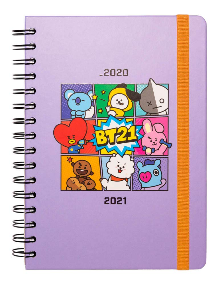 Erik - Official BT21 Academic Diary 2020-2021 A5 Week to View, Mid Year Diary - 12 Months