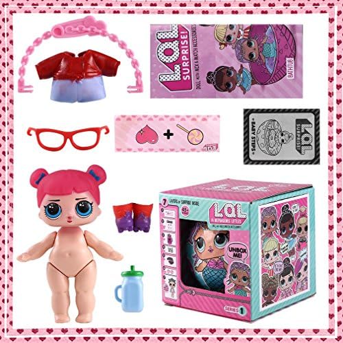 Kebidu Children's Mini Surprise Dolls Removable Magic Egg Box Toys with Match Accessories