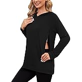 Liu & Qu Women's Nursing Sweatshirts for Breastfeeding with Hidden Zipper Long Sleeve Maternity Hoodie Causal Clothes