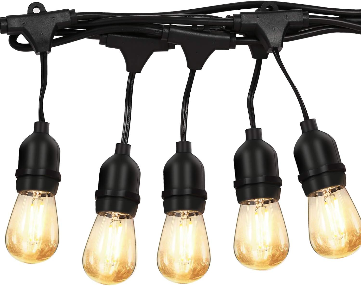 PREUP Outdoor String Lights LED Outside Lights IP65 Waterproof Garden