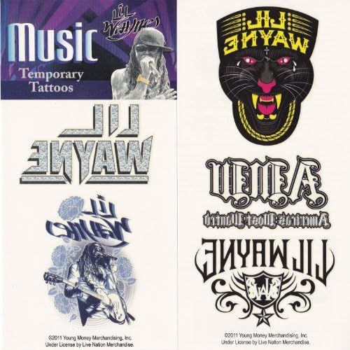 Lil Wayne Temporary Body Tattoos