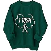 Kids St Patricks Day Shirt Girls Boys Funny Cute Shamrock Graphic Sweatshirt Spring Crew Neck Saint Patrick's Outfit