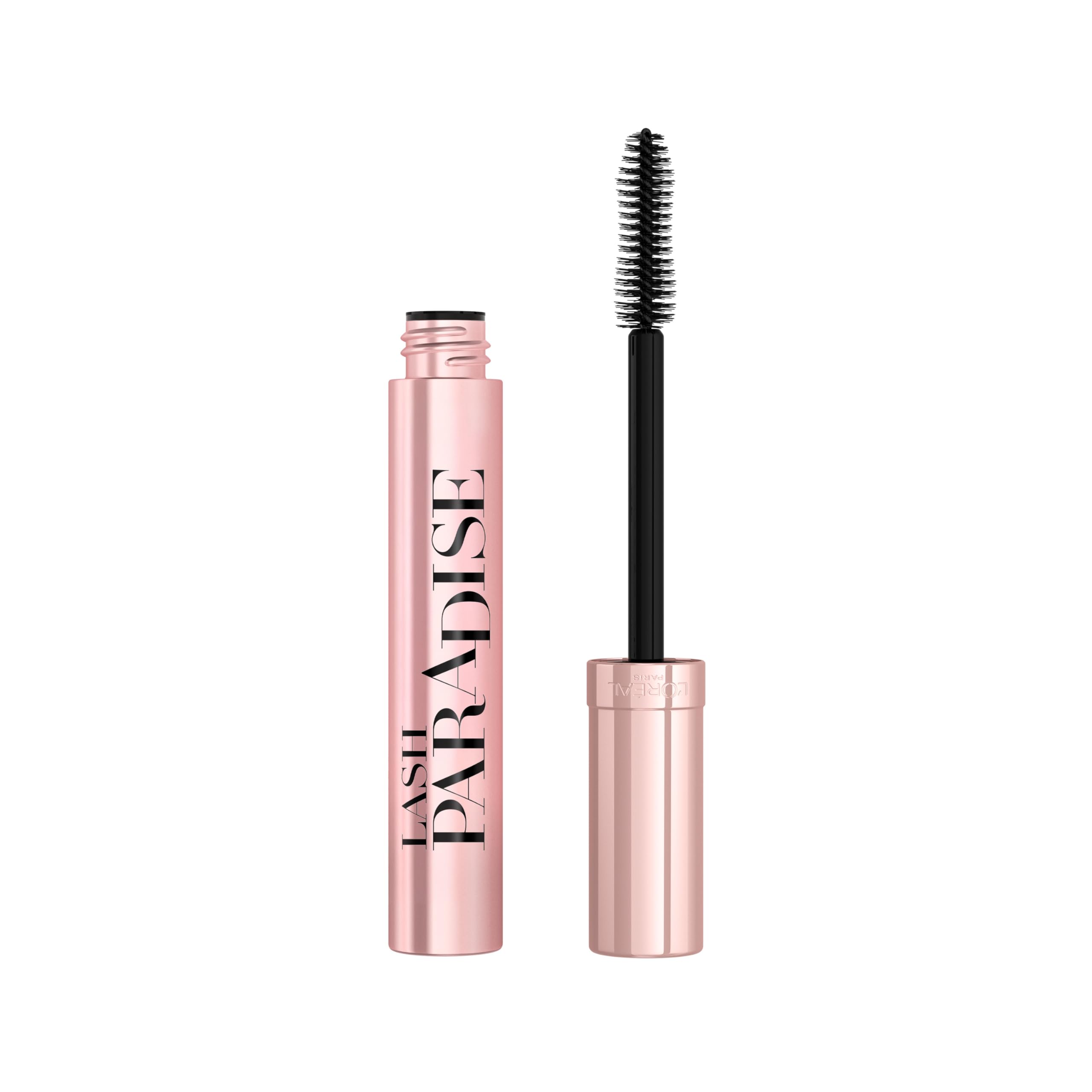 L'Oréal Paris Intense Volume Mascara, Eyelash Lengthening for Sensitive Eyes, Gentle and Flake Free, With Castor Oil, Lash Paradise, Intense Black