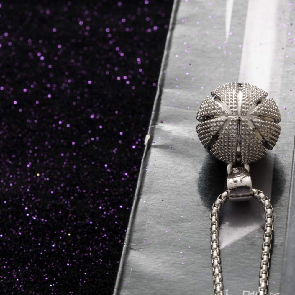 Fashion Boys Basketball Pendant Necklace Stainless Steel Necklace Chain Sports Necklace 23 Inches: Clothing
