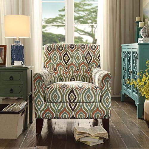 Rosevera Home Fina Fabric Tufted Armchair, Multi-Color