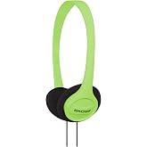 Koss KPH7G Portable On-Ear Headphone with Adjustable Headband - Green, 8.7 x 6.2 x 2.0