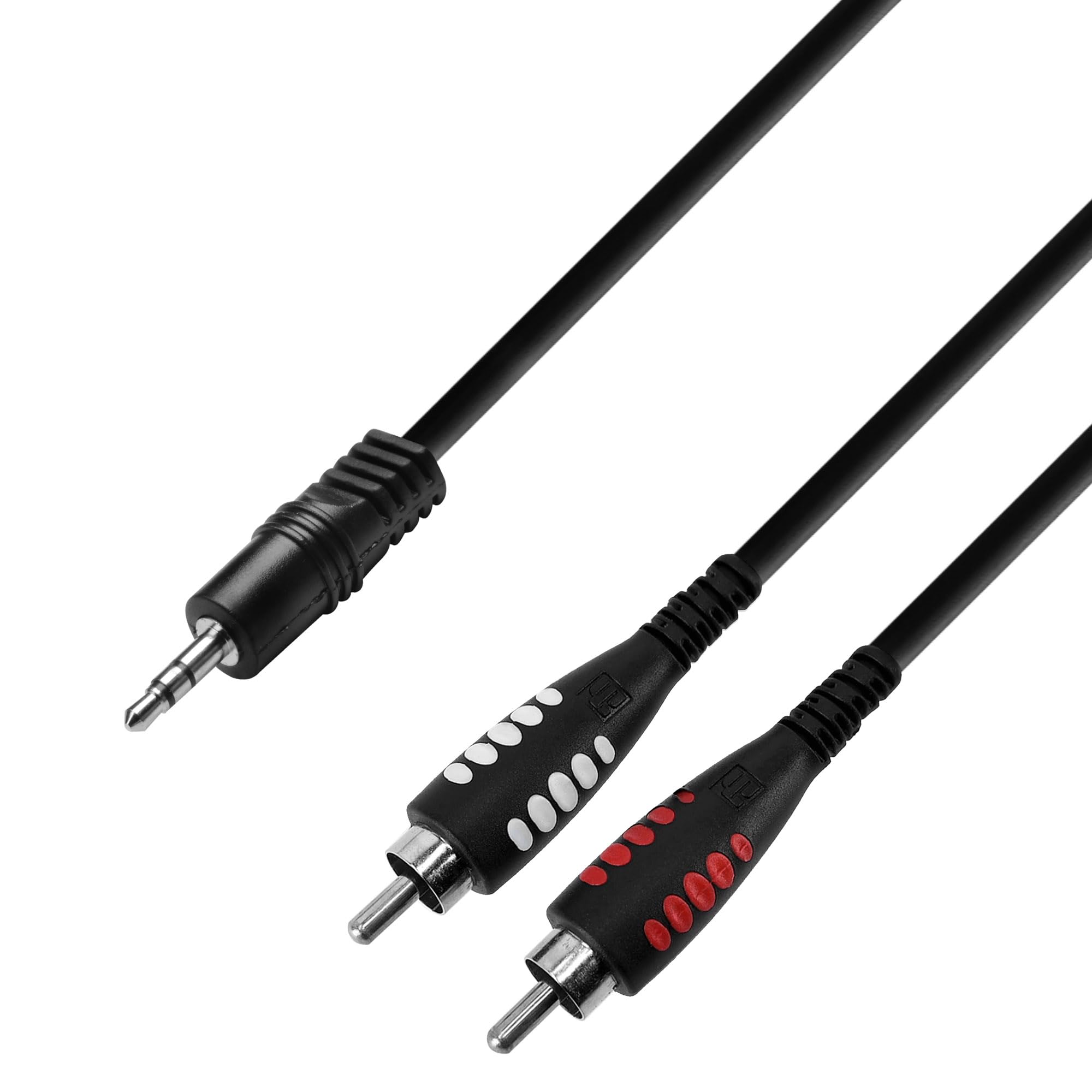 Adam Hall 3 Star Series 6m 3.5mm Jack Stereo to 2x RCA Male Audio Cable