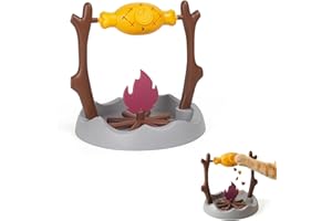 Shoyisenka Cat Campfire Treat Slow Feeder, Interactive Cat Feeder Toy, Cat Treat Dispenser, 360° Rotating Rolling Puzzle Toys