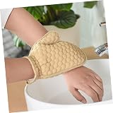 Beaupretty 2pcs Back Rub Shower Gloves Bath Gloves Exfoliating Hanging Towel view 2
