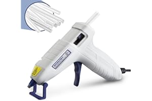 WORKPRO Mini pistolet à colle chaude avec 20 bâtons de colle, pistolet à colle à chaud léger à chauffage rapide pour travaux 