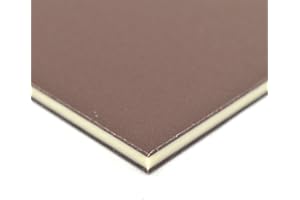 BuyPlastic King ColorCore Plastic Sheet 1/2" x 12" x 24" Brown-Tan-Brown Color Core, HDPE Board, High Density Polyethylene Panel