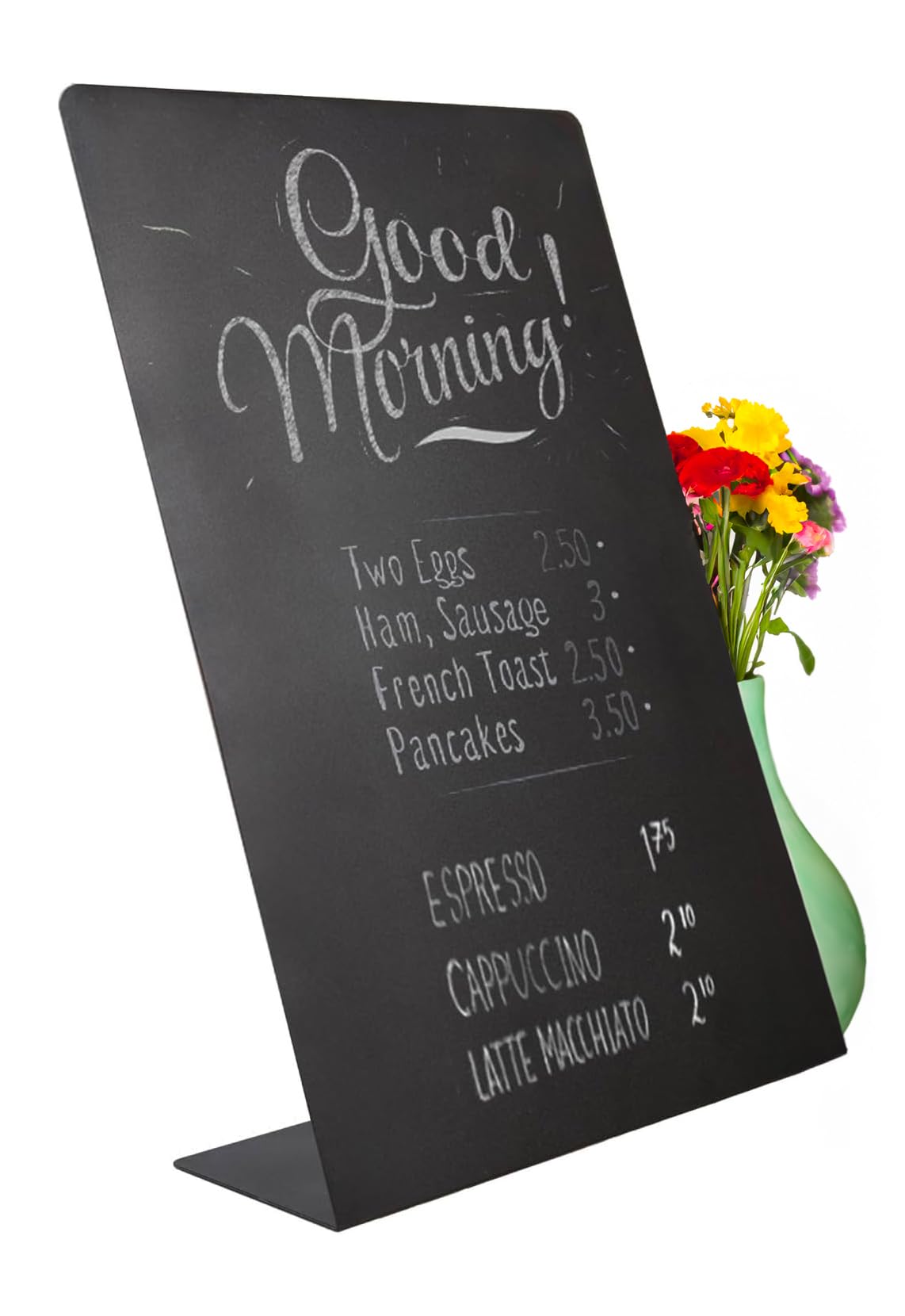 Photo 1 of (USED/FAIR) (NO BOX OR BAG) Metal Chalkboard Sign 11 x 17 inches - Food Signs for Party Buffet, Mini Chalkboard Sign, Food Display Card, Kitchen Tabletop Chalkboards, Small Standing Menu Boards for Wedding