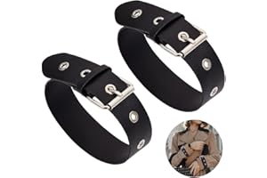 2 Pcs Traditional Kilt Extender Straps, PU Leather Adjustable Armbands Cuff for Shirt Jacket Dress
