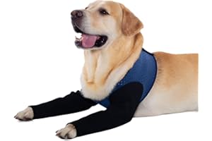 Coodeo Dog Recovery Sleeves, Cone Collar Alternative, Abrasion Resistant Dog Recovery Suit, Washable 2.5mm Thick and Waterproof, Pet Wounds Prevent Licking, Bite, Keep Dry (XL, Blue)