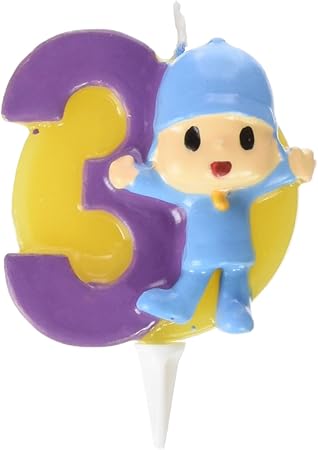 Pocoyo - Vela nº3 (Verbetena 016000393): Amazon.es: Juguetes y juegos