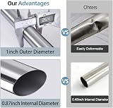 Hershii Expandable Window Shower Curtain Tension Rod Oval Head 25.4mm view 7
