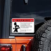 2pcs Warning Signs Car Stickers 5.12''x3.15'', Funny Waterproof Decal, Exterior Decorative Car Accessories, Used for Car, Motorcycle, Laptop, Van | CZ89