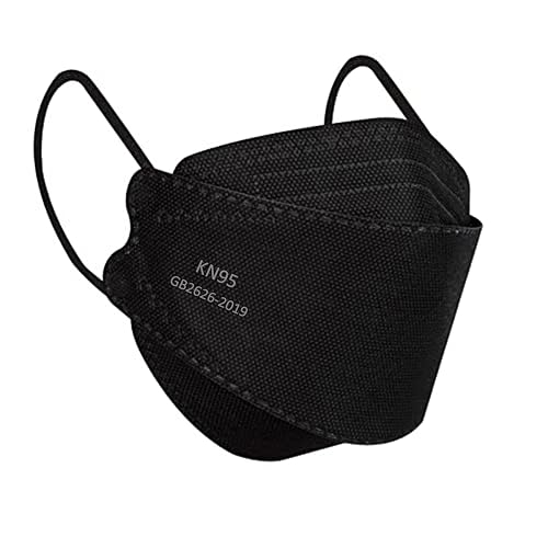 Pm Mask Borje KN95 Face Masks for Adults 50 Pack,5-Ply Black Disposable Face ...