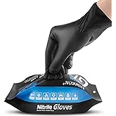 ANBOSON Disposable Nitrile Gloves, 5 Mil Thickness Latex-Free & Powder-Free Food Safe, Cooking, Cleaning Gloves