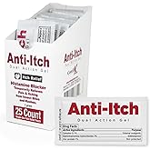 CoreTex Anti-Itch Dual Action Gel Packets - Pack of 25 Single-Use Topical Analgesic Gel Packets for Fast Acting Relief from Poisonous Plant Rashes, Insect Bites, & Other Mild Skin Irritations