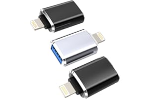 ZOYUZAN iPhone OTG Adapter Lightning Male to USB Female Dongle Converter(3Pack)for Apple 14 13 12 11 Pro Max Xr X Xs Se 7 8Plus iPad Air Camera Card Reader USB Flash Drive Mouse Keyboard Hub MIDI U Disk Piano