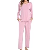 LUBOT Bamboo Viscose 2026 New Women's Pajama Sets Cooling Lightweight Soft Long Sleeve PJs Wicking Sleepwear Comfy S-XXL