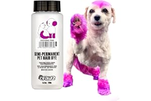 OPAWZ Semi-Permanent Dog Hair Dye, Food-Grade Pigment Dog Dye, Non-Toxic Pet Hair Dye for Dogs, Cats and All Pets Can be Bathed (Shocking Pink)