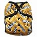 One Size Cloth Diaper Cover Snap With Double Gusset (Black Feather)