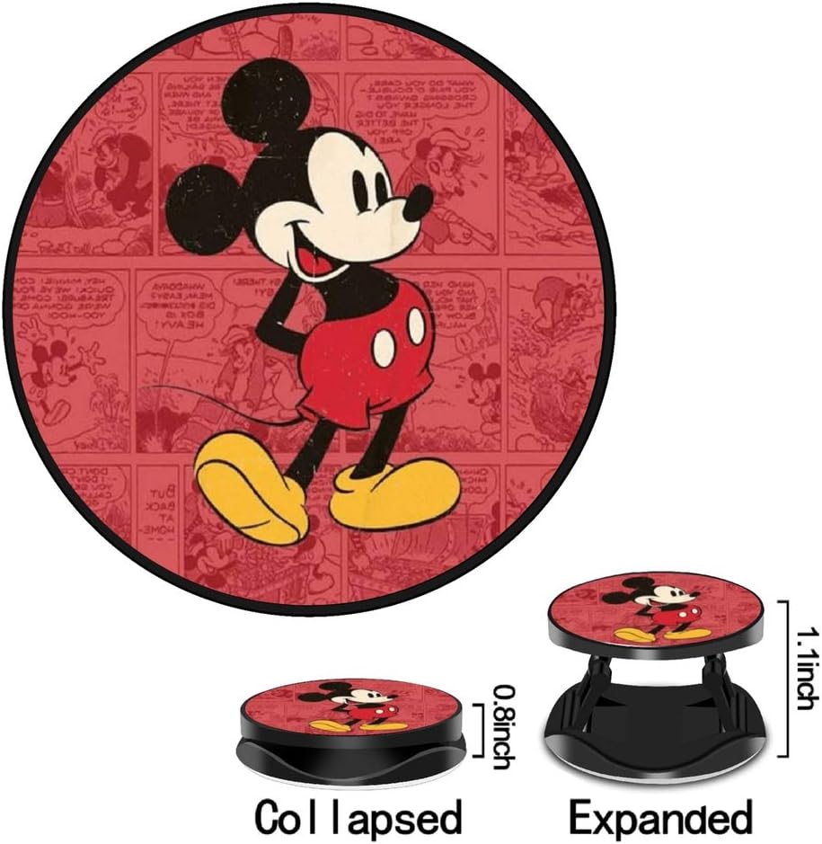 Cell Phone Finger Stand Holder, Disney Mickey Mouse Grip Foldable Phone Mount Expanding Kickstand Compatible with All Tablets and Smartphones