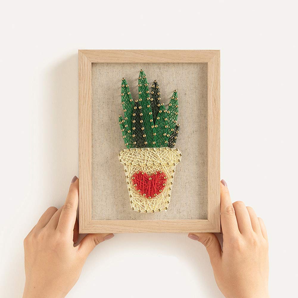 RM Studio DIY String Art Kit with All Necessary Accessories and Frame for Kids Students, Adult Crafts Kit, Home Wall Decorations Unique Gift (Aloe)