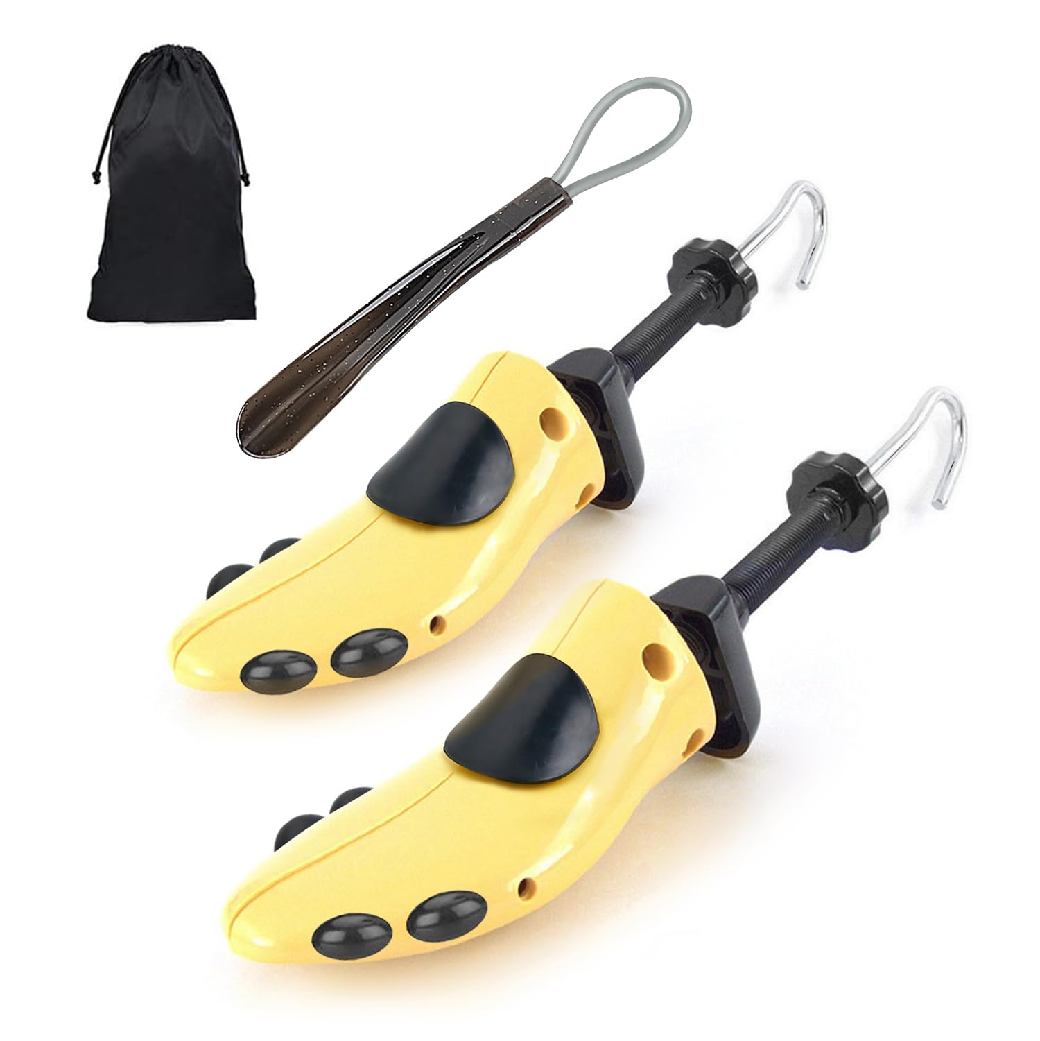 Cutehome Pair of Ladies Shoe Stretchers, Two-Way Shoe Stretcher,Expands Length and Width of Tight Feetwear (Yellow)