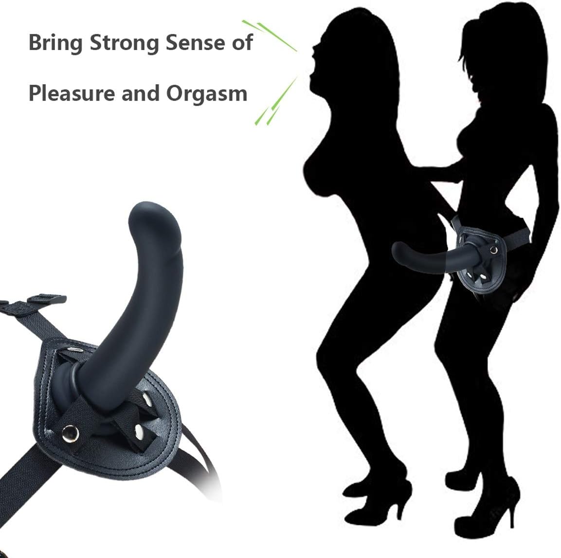 Shipped from US 5.9in Slim Realistic D'ido S'trapon Massag for Women Sti-mula-tor Lesbian 100% Brand New