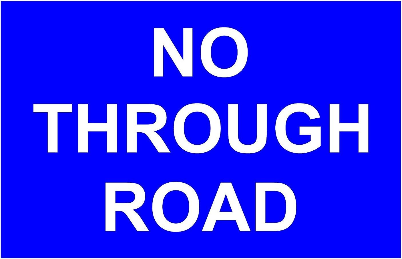 No Through Road Correx Sign 300x200mm, Blue, Ideal for All Private Land