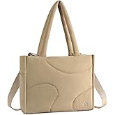 Telena Tote Bag for Women Puffer Bags Quilted Carryall Shoulder Handbag Lightweight for Travel Work Gym
