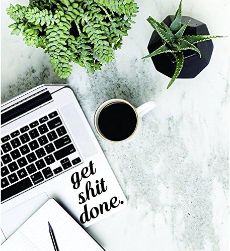 Advance Decals Get Shit Done Laptop Apple MacBook Quote Wall Decal Sticker Art Vinyl Beautiful Cute Funny