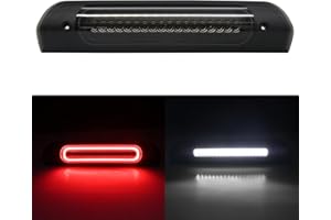 SHINEFIT Smoked LED Third Brake Light Replacement for 2002-2008 Ram 1500/2003-2009 Ram 2500 3500 3rd Brake Light High Mount Stop Rear Brake Light White Cargo Lamp for Ram