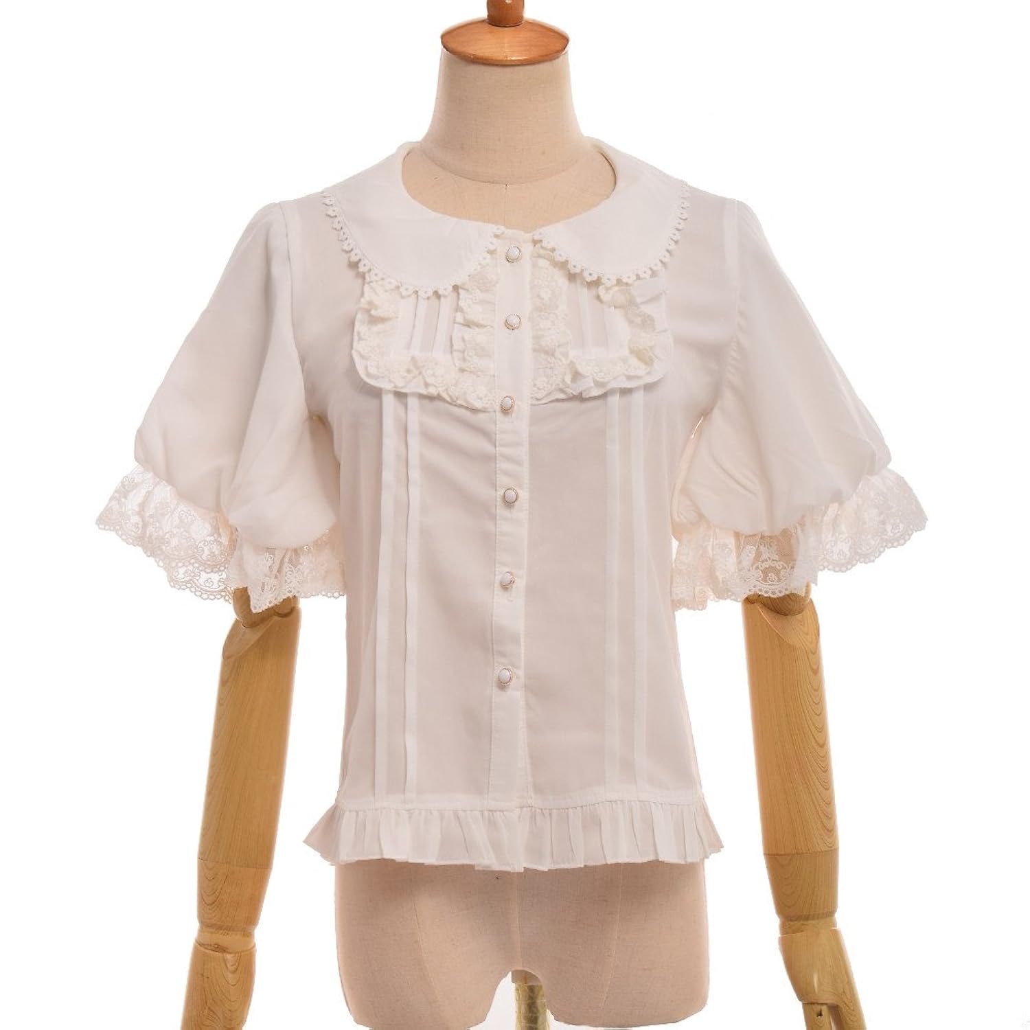 Steampunk Costumes, Outfits for Women GRACEART Victorian Puff Sleeve Chiffon Shirt Blouse  AT vintagedancer.com