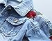 Baby Girl's Denim Jacket With Rose Flower Embroidery Kids Toddler Ripped Denim Coat For Girl