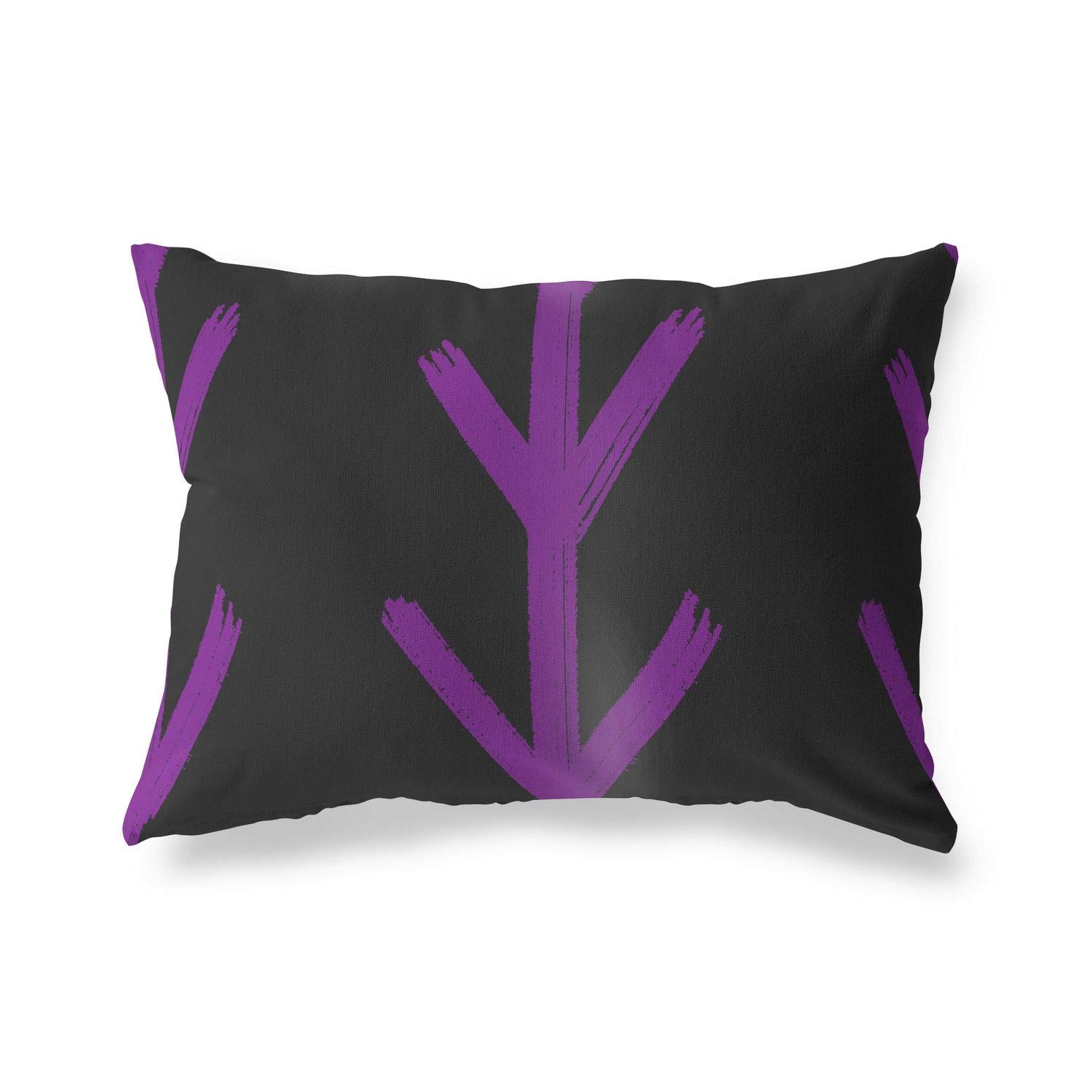 Bonamaison Decorative Cushion Cover Purple & Black, Throw Pillow Covers, Home Decorative Pillowcases for Livingroom, Sofa, Bedroom, Size: 35x50 Cm - Designed and Manufactured in Turkey