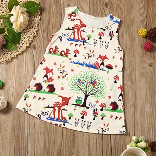 image for AMA(TM) Newborn Infant Baby Girls Summer Sleeveless Woodlands Princess