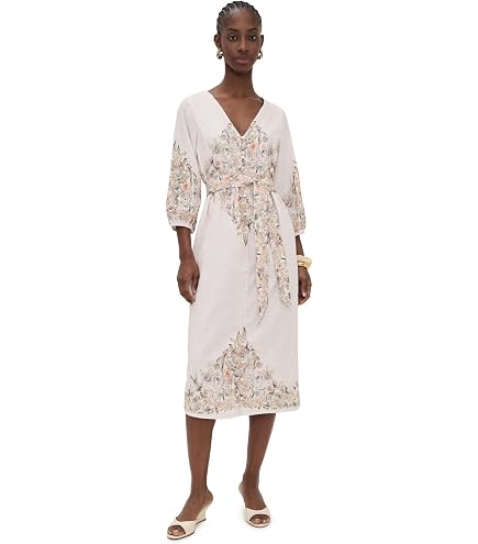 cleobella midi dress Women's Blanche Dress, Fluora Print, XS at Amazon Women's Clothing store Dark Blue 1960s V-Neck Hand wash cold colorblocking Size:17 1/2 Neck Measurement