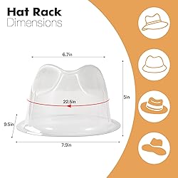12 Pcs Hat Shaper For Caps Plastic Hat Display