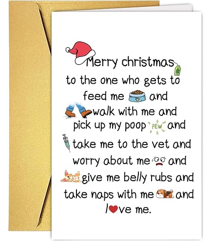 Lustige Weihnachtskarte Vom Hund – Humorvoll Für Hundebesitzer (blanko Innen, 20,3x13,5 Cm)
