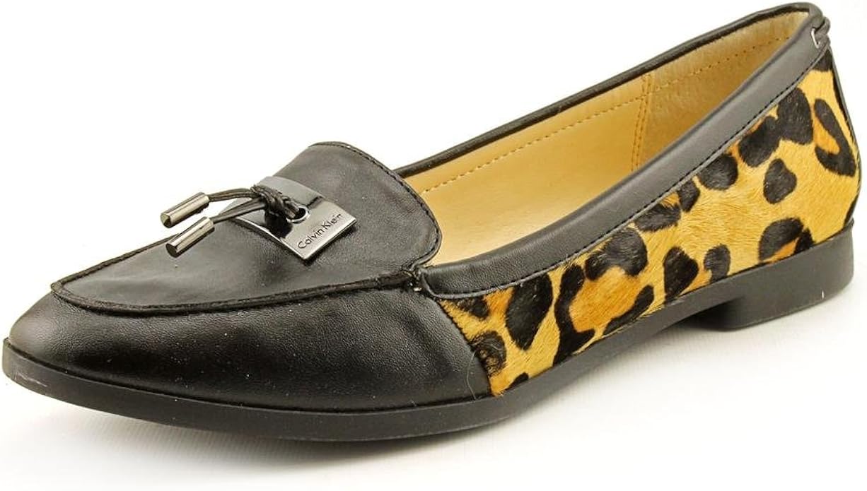 calvin klein black women's loafers