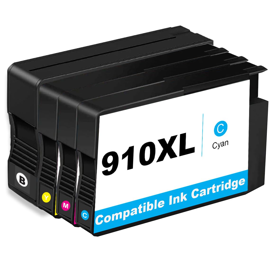 Photo 1 of 910XL Ink Cartridges for HP Printers Replacement for HP 910 XL Combo Pack to use with OfficeJet Pro 8010 8015e 8020e 8025e 8022e 8028e 8035e 8020 8035 8028 8025 Printer-Cyan Magenta Yellow Black
