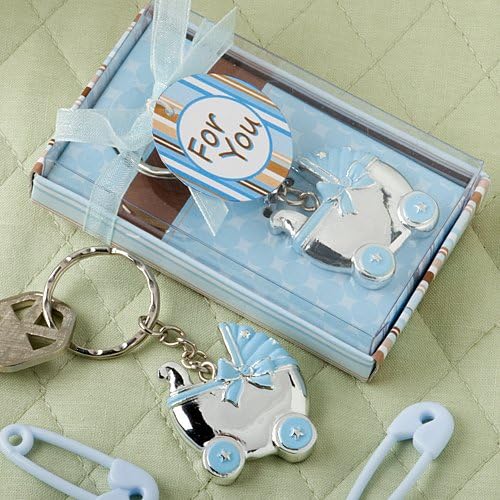 Blue Baby Carriage Design Key Chains, 40