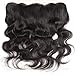 UNice Free Part Lace Frontal Closure 13x4 Body Wave Unprocessed Virgin Brazilian Human Hair Ear to Ear Frontals Natural Color No Bleached Knots (12inch)