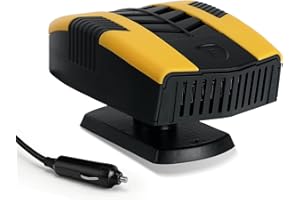 Pycoal Car Heater, 12V Portable Heater for Car Fast Heating Defogging & Defrosting, 2-In-1 Heating & Natural Wind Car Defroster, 360° Rotary Portable Car Heater with Automatic Power-off Protection